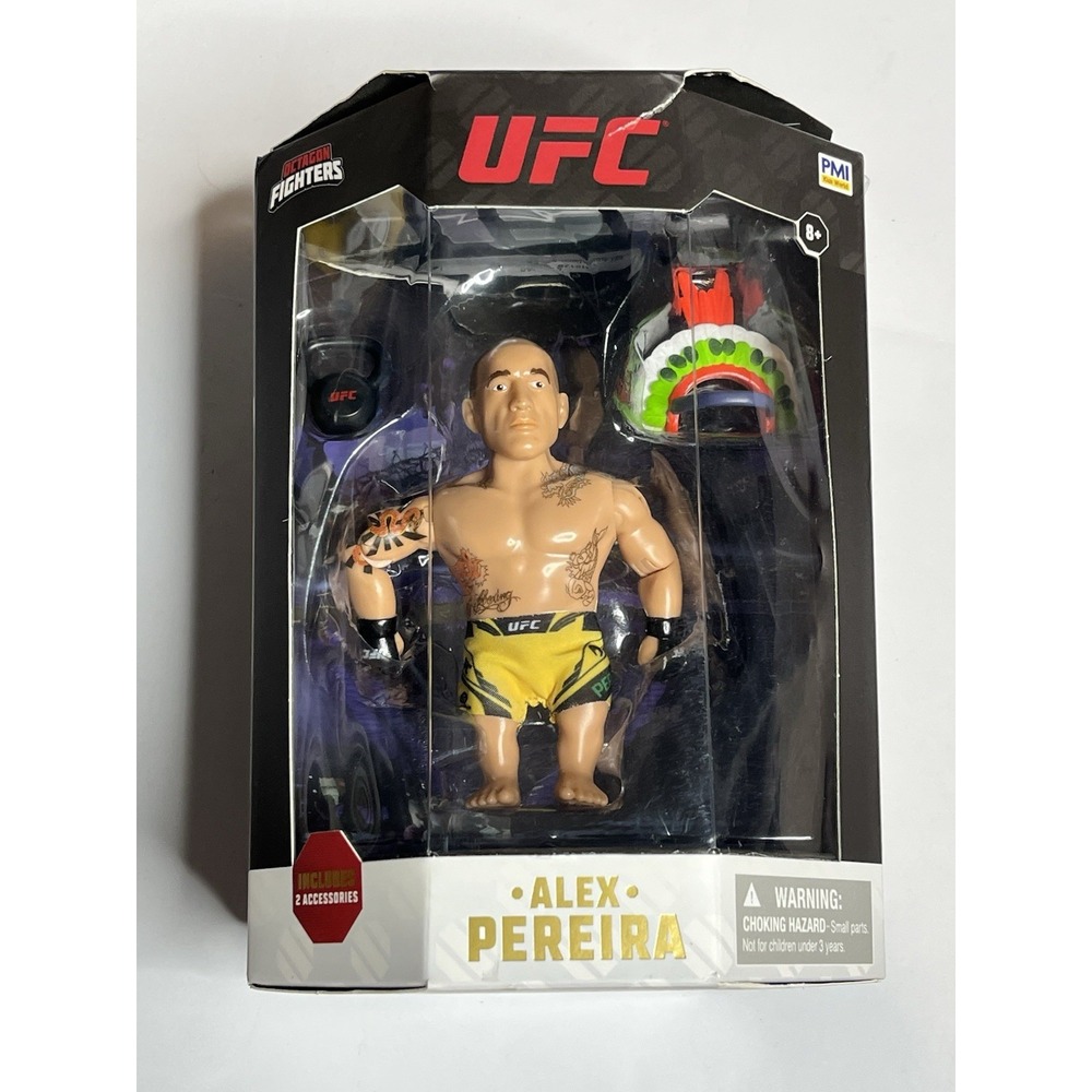 UFC Octagon Fighters Alex Pereira Character with Accessories Toy Collectible New